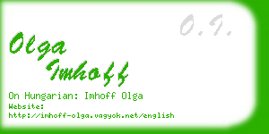 olga imhoff business card
